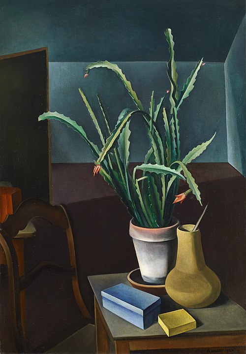 cactus still life, 1923, Alexander Kanoldt