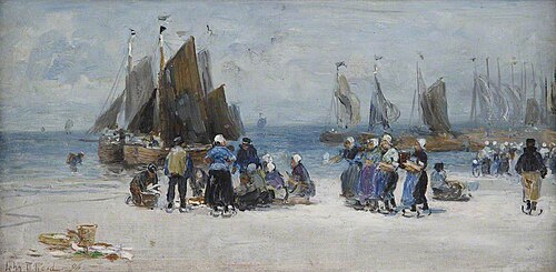 On the Beach, Holland, 1896, John Robertson Reid