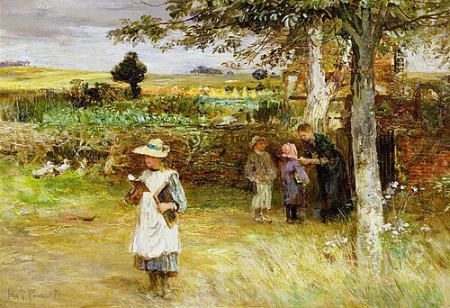 Leaving School, 1898, John Robertson Reid