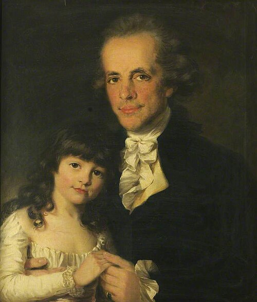 Colonel James Capper and His Daughter, 1781, John Russell