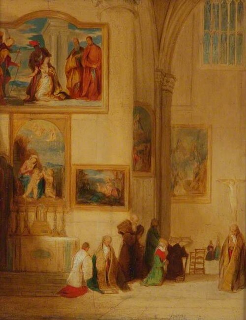 Interior of a Church, 1837, John Scarlett Davis