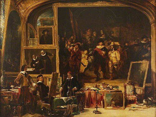 Rembrandt's Studio, 1841, John Scarlett Davis