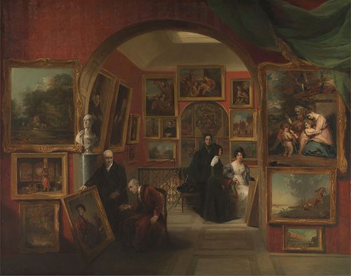 The Interior of the British Institution Gallery, 1829, John Scarlett Davis