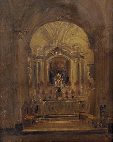 Interior of a Church, , John Scarlett Davis