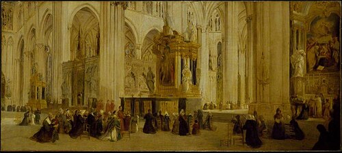 Interior of Amiens Cathedral, 1841, John Scarlett Davis