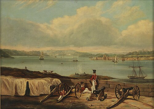 Port Jackson from Dawes Point, 1842, John Skinner Prout