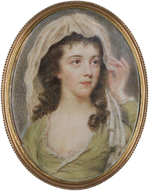 Portrait of a lady in a green dress, 1787, John Smart