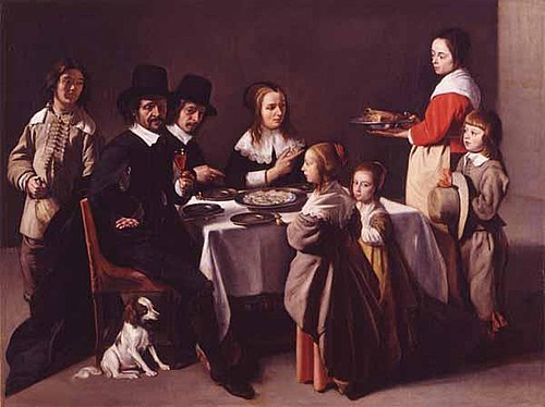 The Family Dinner, 1645, Maître des jeux