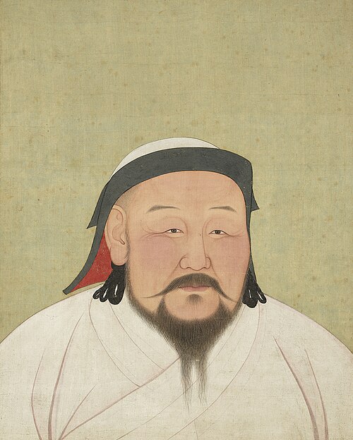 元代帝半身像册-元世祖皇帝像, 1294, Araniko