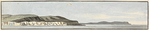 The Bill of Portland (one of three drawings on one mount), , John Thomas Serres