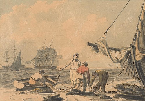 Coast Scene with Figures, 1808, John Thomas Serres