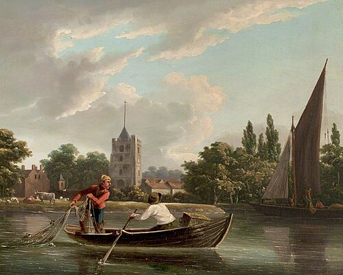 Fishing Boat at Fulham, 1780, John Thomas Serres