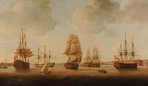 Portsmouth Harbour at High Tide, , John Thomas Serres