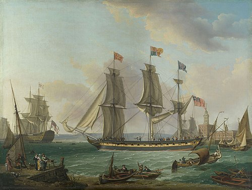 The Royal Yacht 'The Royal George', at Portsmouth, 1820, John Thomas Serres