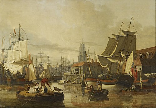The Thames near Limehouse, 1790, John Thomas Serres