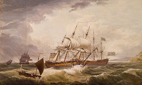 Third Rates in a Rough Sea, 1793, John Thomas Serres
