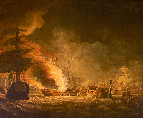 The Battle of the Nile, 1st August, 1798, 1798, John Thomas Serres