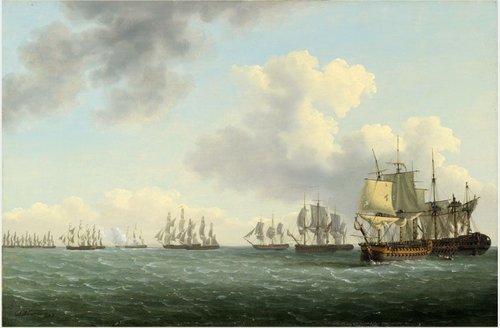 'The Robust' Taking Possession of 'The Hoche', 1799, John Thomas Serres