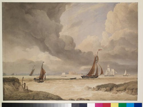 Calshot Castle On The Solent, 1794, John Thomas Serres