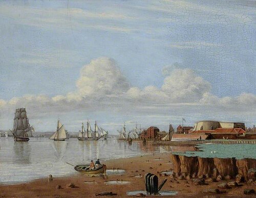 Ships on the Humber and the South Blockhouse, Hull, 1835, John Ward