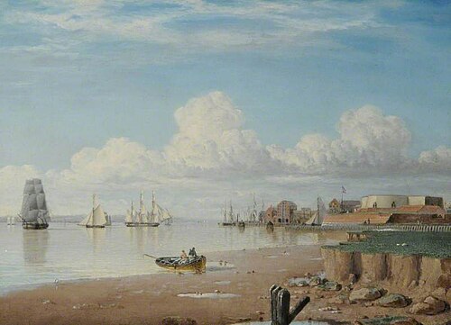 Ships on the Humber and the South Blockhouse, Hull, 1840, John Ward