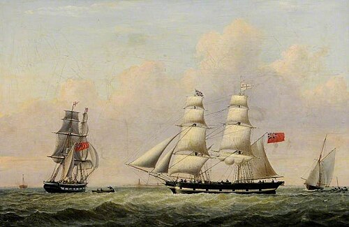 The Brig 'Wupper' off Spurn Head, , John Ward