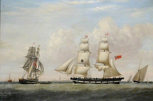The Black Ball Line Brig 'Wupper' off Spurn Head, , John Ward