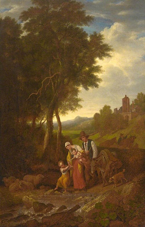 The Stepping Stones, 1824, John White Abbott