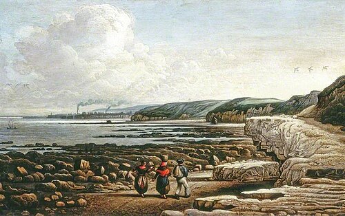 Coast Scene, Cullercoats, Northumberland, , John Wilson Ewbank