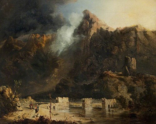 Slate Quarries, Llanberis, 1840, John Wright Oakes