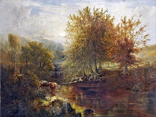 A North Devon Glen, Autumn, 1870, John Wright Oakes