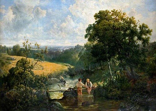 A Devon Footbridge, 1872, John Wright Oakes