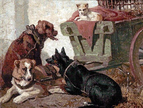The Dog Cart, 1862, Vincent De Vos