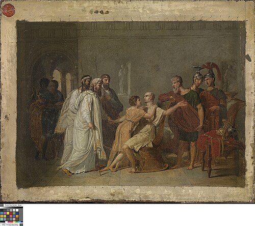 Terugkeer van Scipio's zoon, 1800, Joseph François Ducq