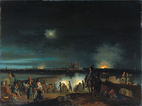 Bombardment of 's-Hertogenbosch (Den Bosch) by the French during the siege of 1794', 1800, Josef August Knip