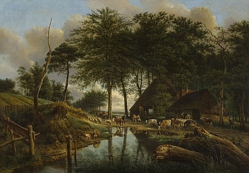 Scenery with figures and cattle, 1820, Josef August Knip