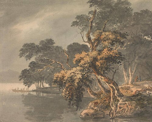 Autumn Trees by a Lake, , Joseph Barber