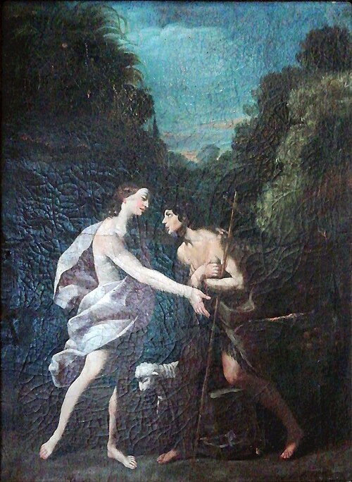 San Giovanni Battista indica Cristo come l'Agnello di Dio, 1625, Francesco Gessi