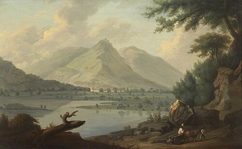 View of Grasmere and Helm Crag from Penny Rock, 1800, Joseph Farington
