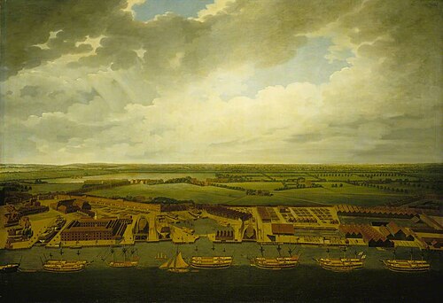 Deptford Dockyard, 1794, Joseph Farington