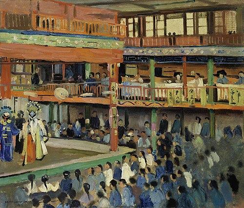 A Theater in Mukden, Manchuria, 1905, Joseph Lindon Smith
