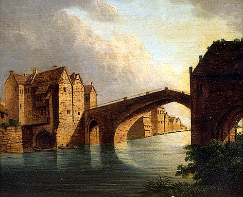 Old Ouse Bridge, York, , Joseph Lycett