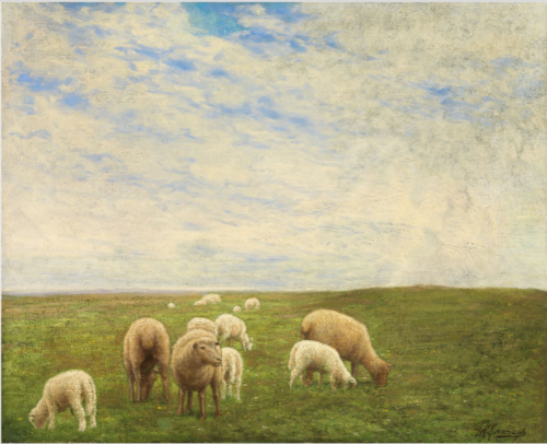 Sheep in a Landscape, , Joseph Malachy Kavanagh