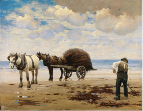Carting Seaweed on Sutton Sands, 1895, Joseph Malachy Kavanagh