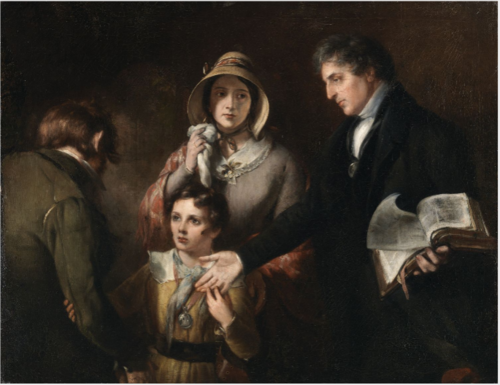 Father Matthew Receiving a Repentant Pledge-Breaker, 1846, Joseph Patrick Haverty