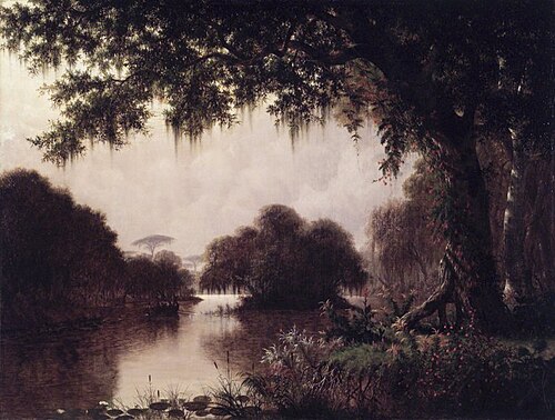 The Acadians in the Achafalaya, "Evangeline", 1871, Joseph Rusling Meeker