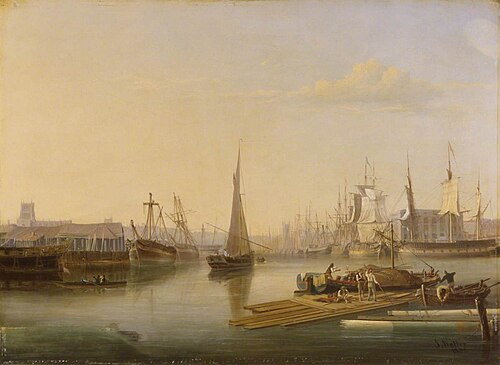 Bristol Harbour, 1836, Joseph Walter