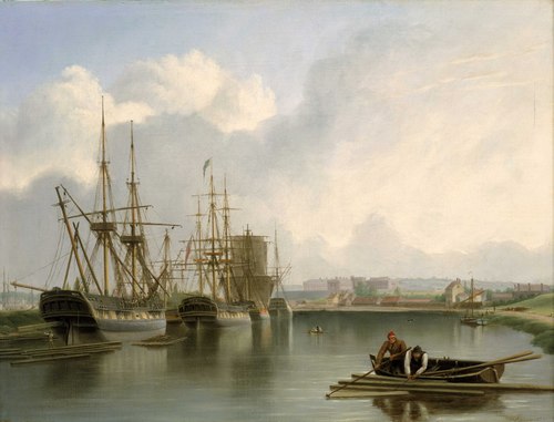 Shipping off Bristol, 1834, Joseph Walter