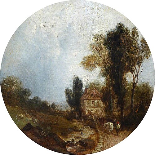Pastoral Scene with House and Cow Herd, , Joseph W. Allen