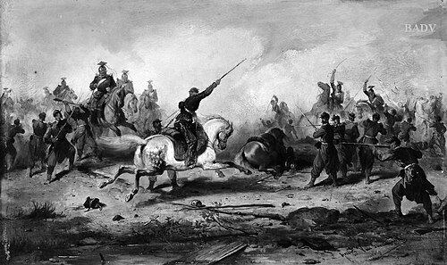 Szene aus dem 70er Krieg, 1871, Joseph van Severdonck